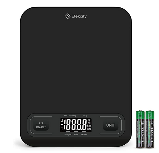 Black Digital Kitchen Scale